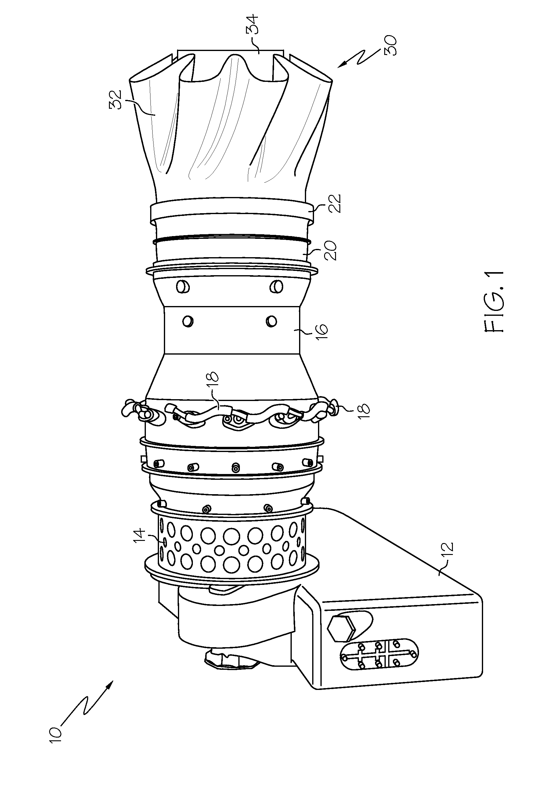 Compact mixer with trimmable open centerbody