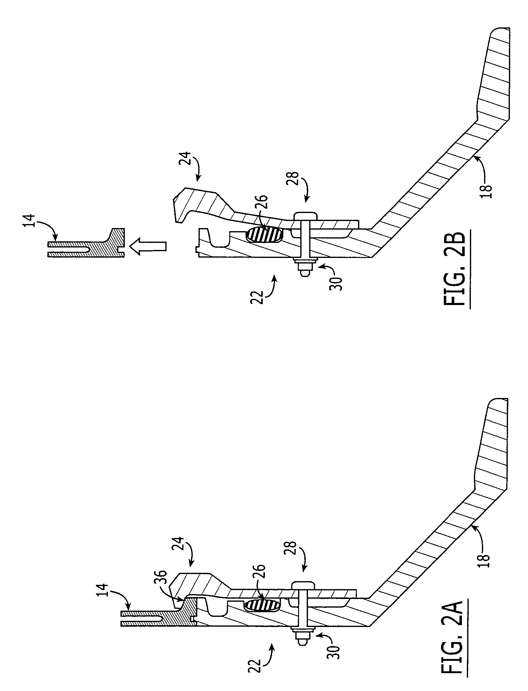 Apparatus and method for releaseably joining elements