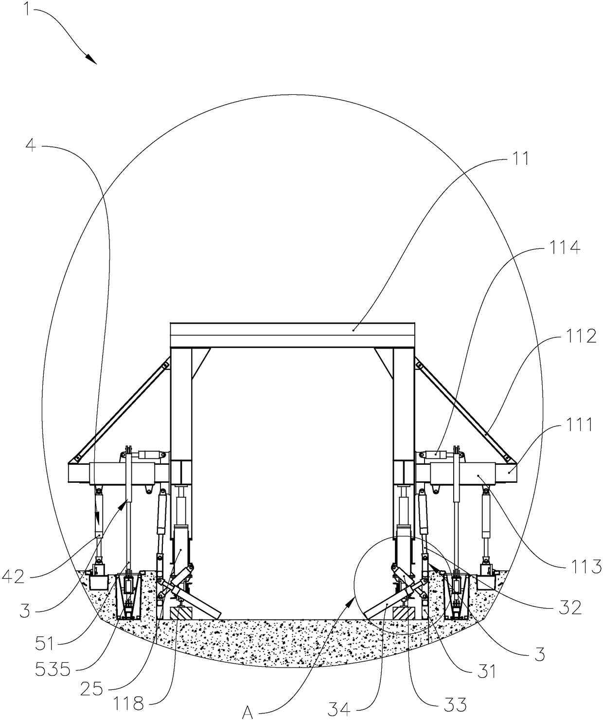 Ditch cable trough construction trolley and its construction method, cable formwork device for tunnel