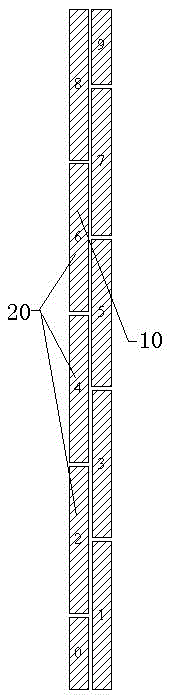 Capacitance type flexible electronic tide staff