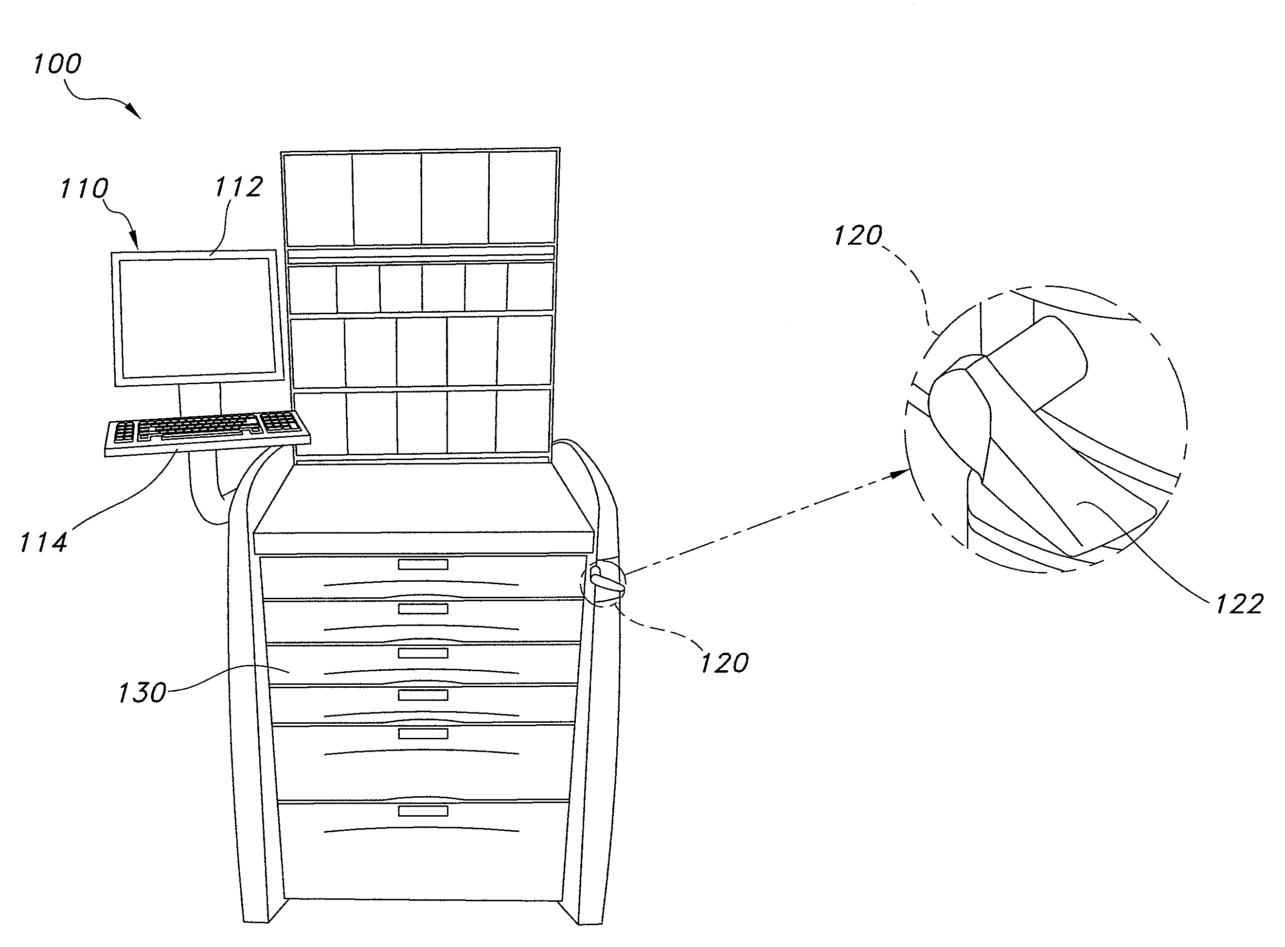 Lock status notification & next case medication method, apparatus and corresponding medication storage device