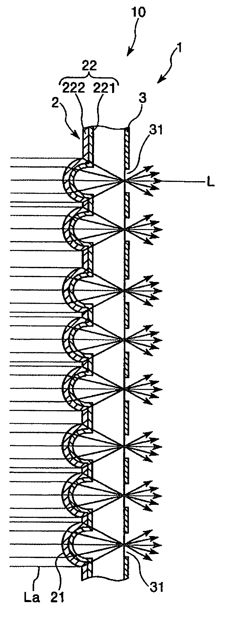 Lens substrate, a transmission screen and a rear projection device