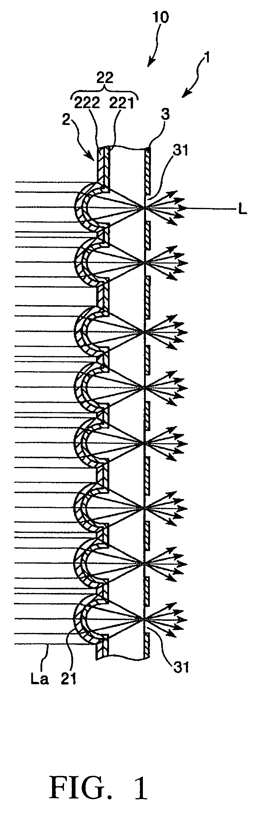 Lens substrate, a transmission screen and a rear projection device