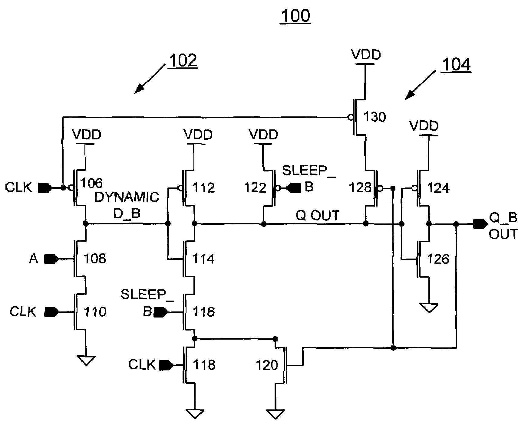 Method and apparatus for implementing subthreshold leakage reduction in LSDL