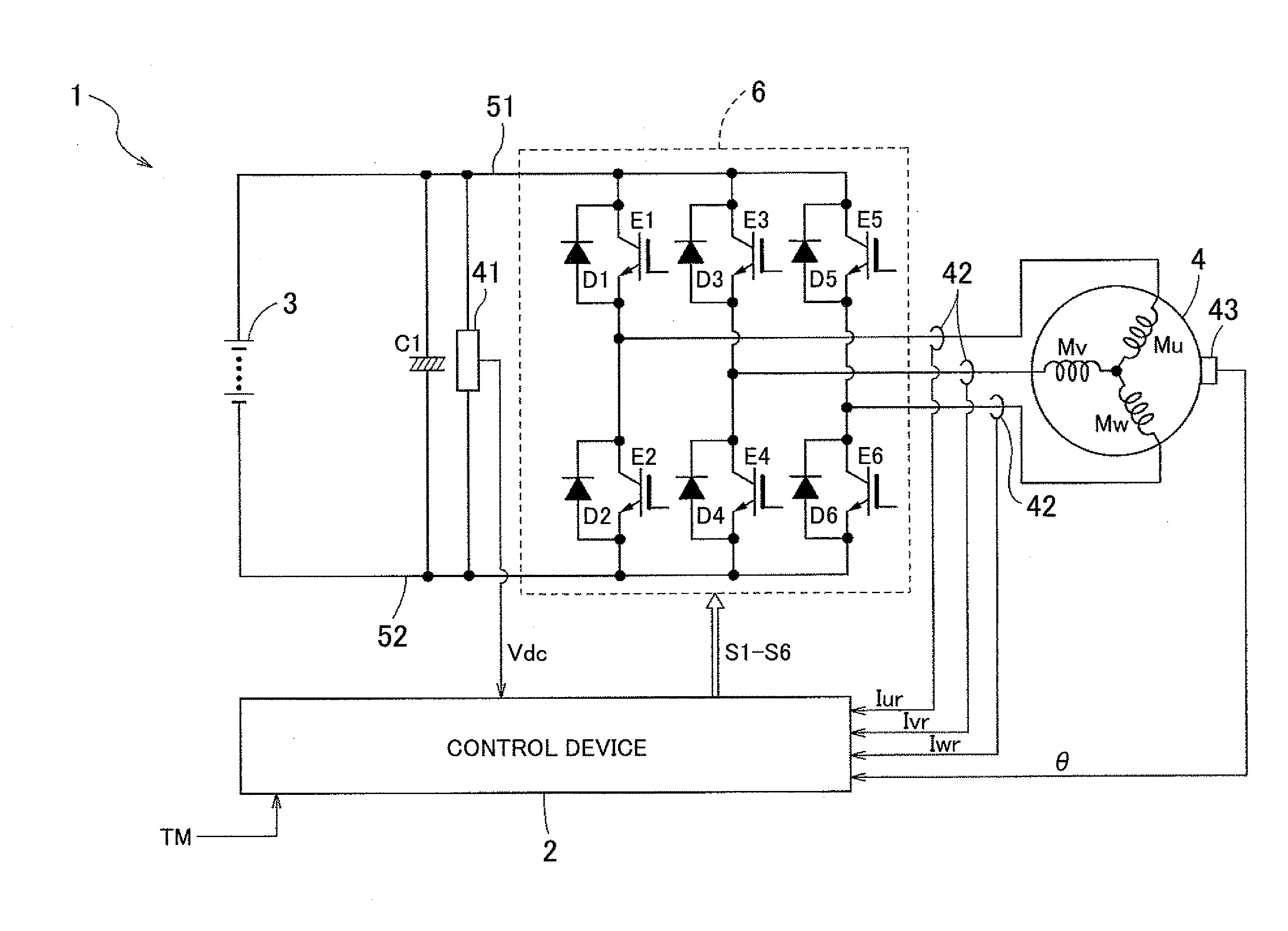 Control device for electric motor drive device