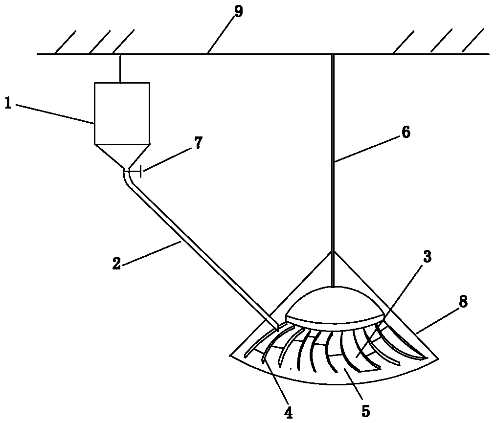 Aquatic feed automatic feeding and distributing device