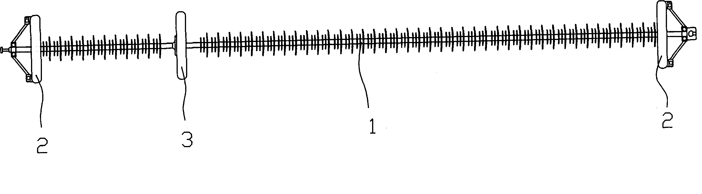 Capacity uniform voltage type stick shape suspending composite insulator