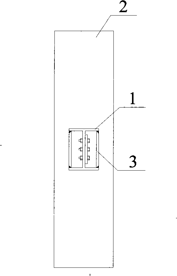 Run-through steel plate type square steel tube concrete column and axle i-beam node