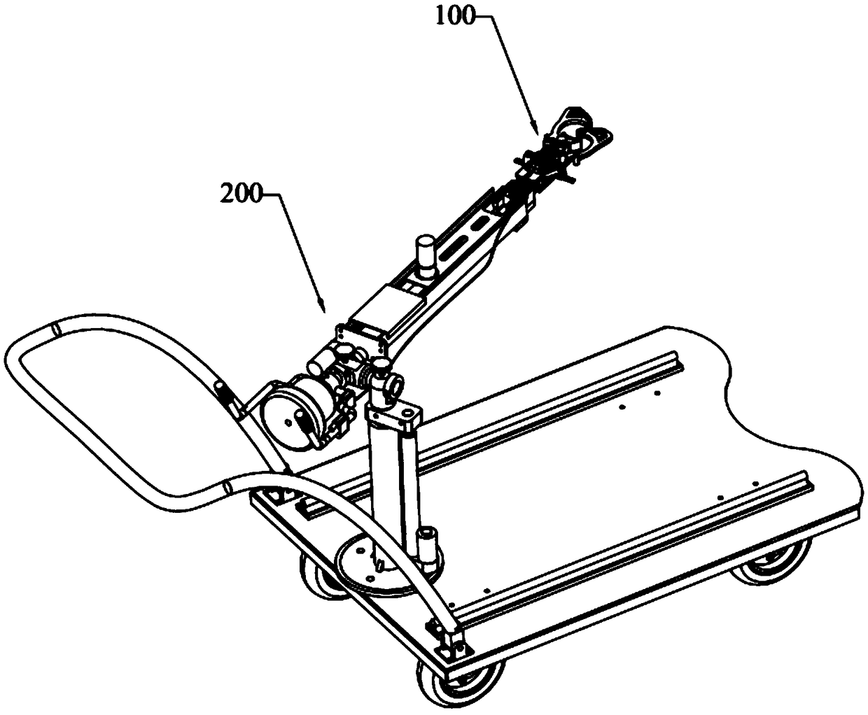 Balanced mechanical arm suitable for fruit picking