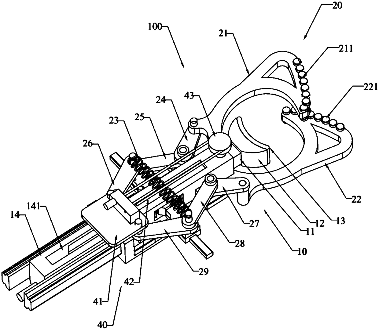 Balanced mechanical arm suitable for fruit picking