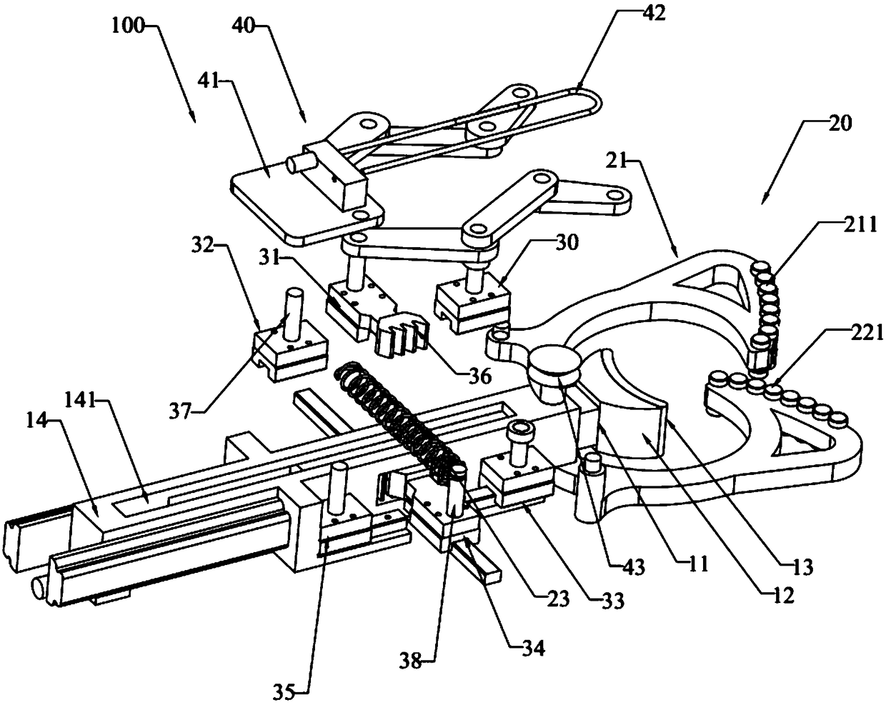 Balanced mechanical arm suitable for fruit picking