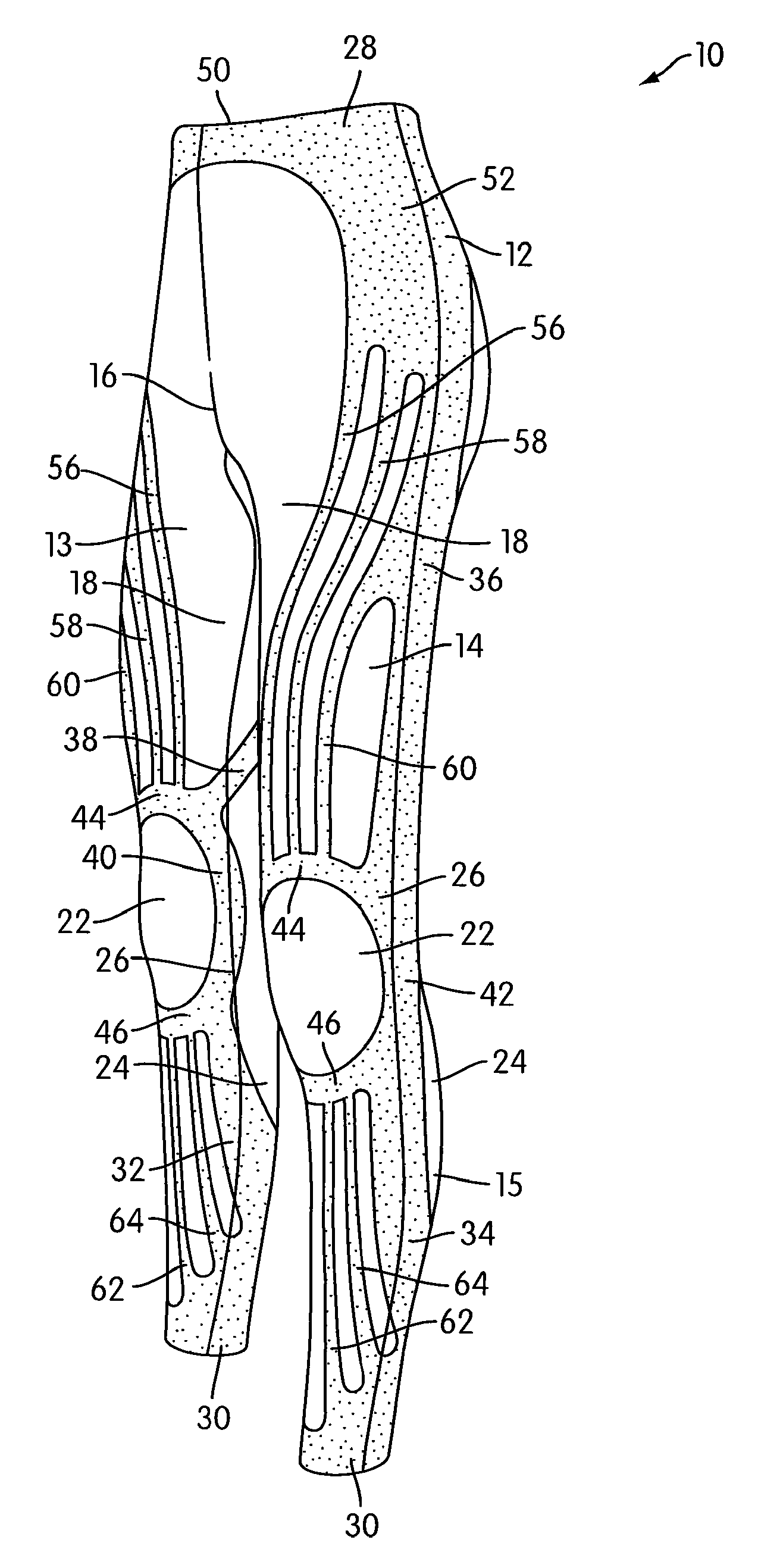 Garment with enhanced knee support