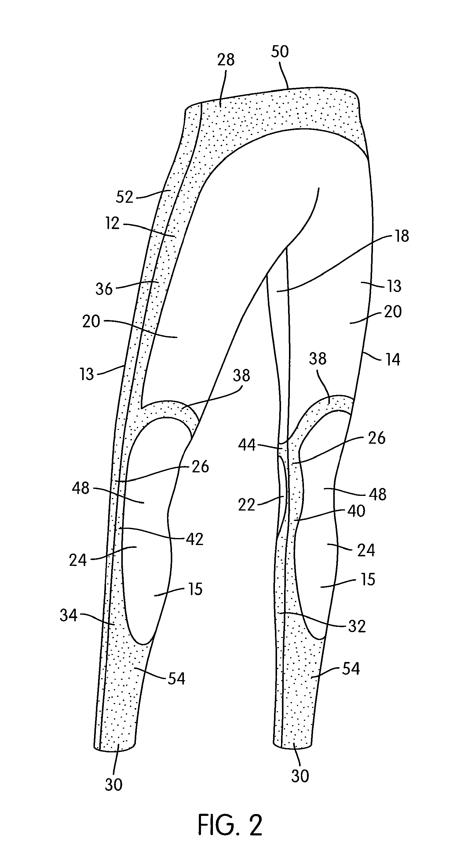 Garment with enhanced knee support