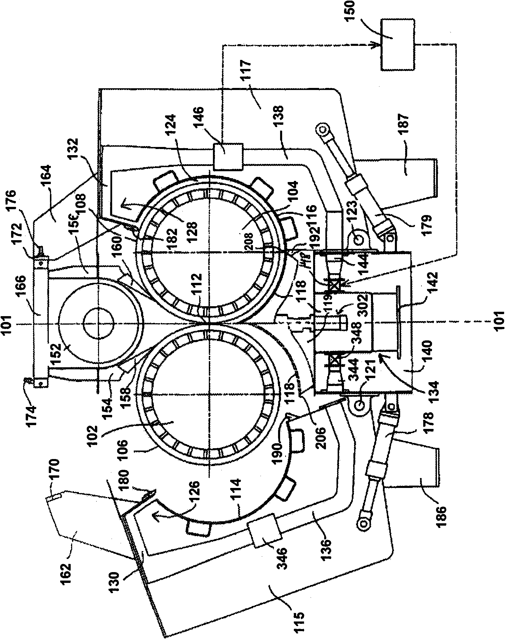 Apparatus for washing and dewatering pulp