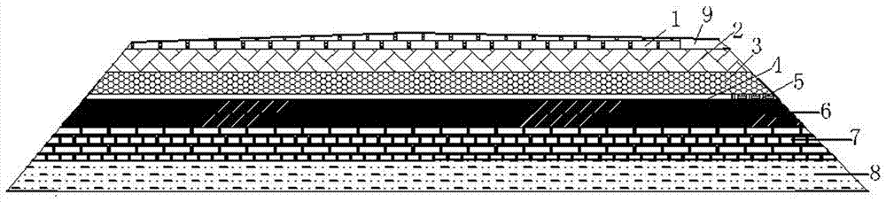 Road surface paving construction method using graphene heating film