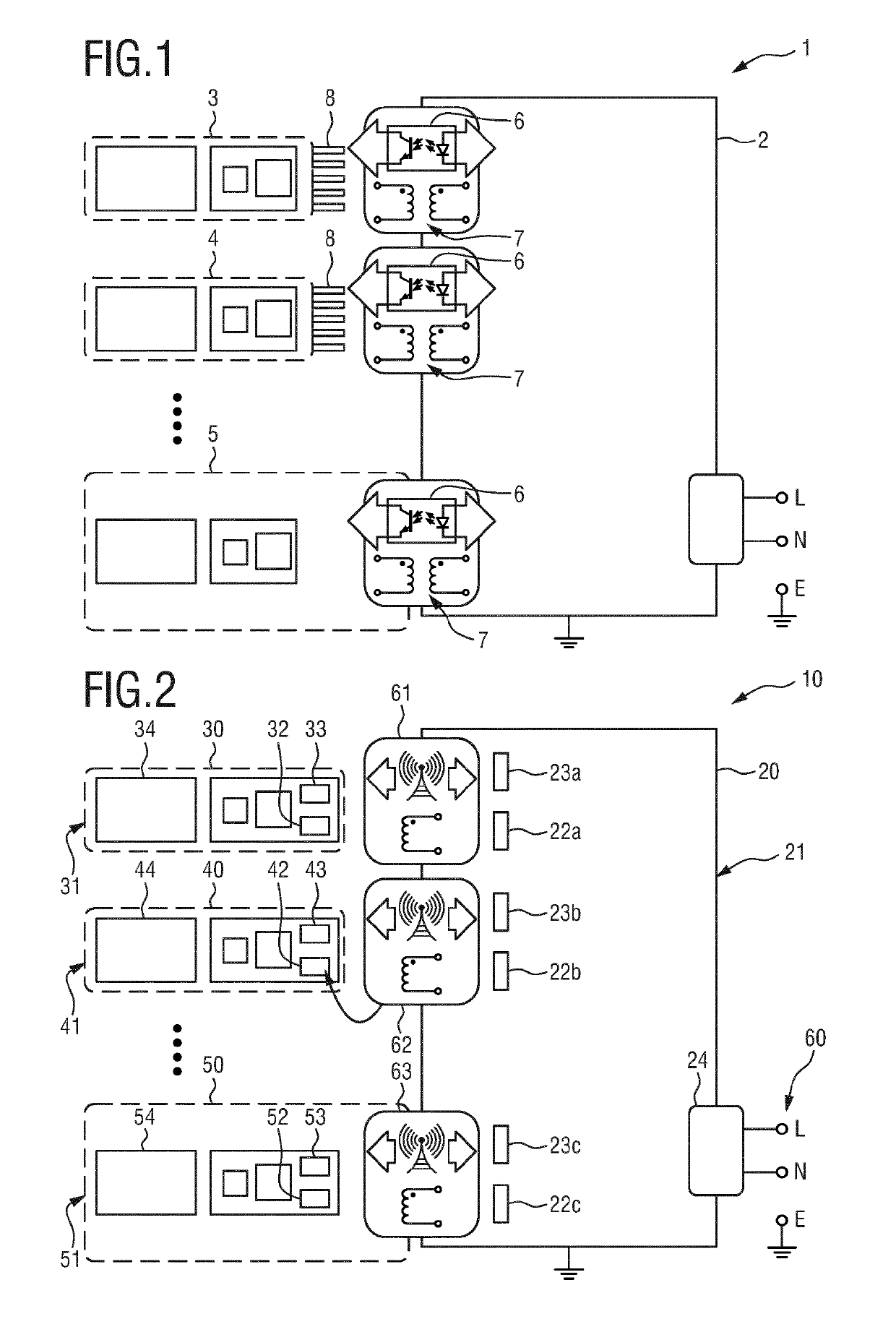 Connector and device for wireless transmission of data and power