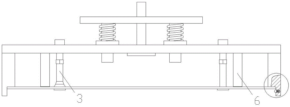 Sheet metal part elastic absorbing device with latch