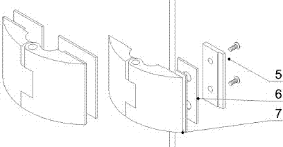 Arc-shaped plastic steel hinge