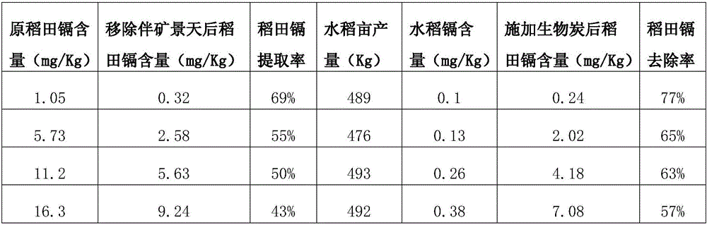 Restoration method for cadmium-contaminated rice field