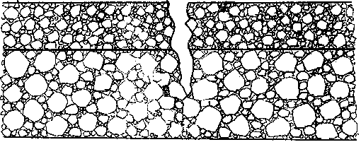 Invisible crack welding material for pavement base and construction technology for welding material