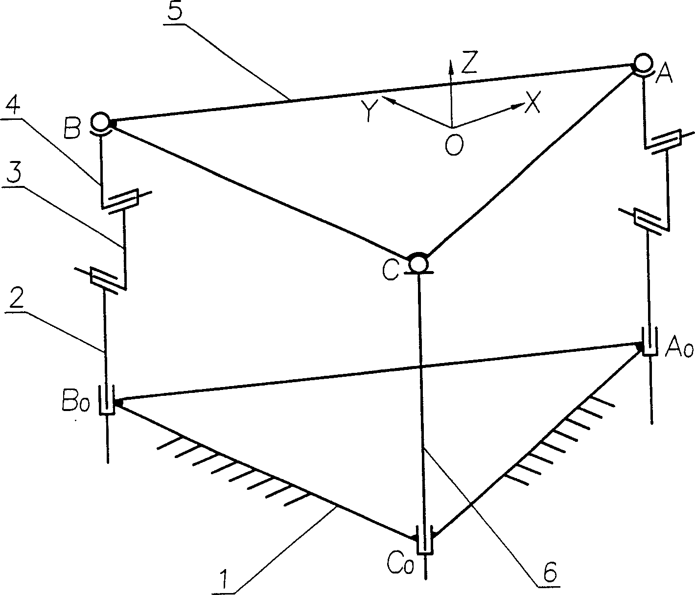 Movable type robot in 6 degree of freedom being connected in series parallel