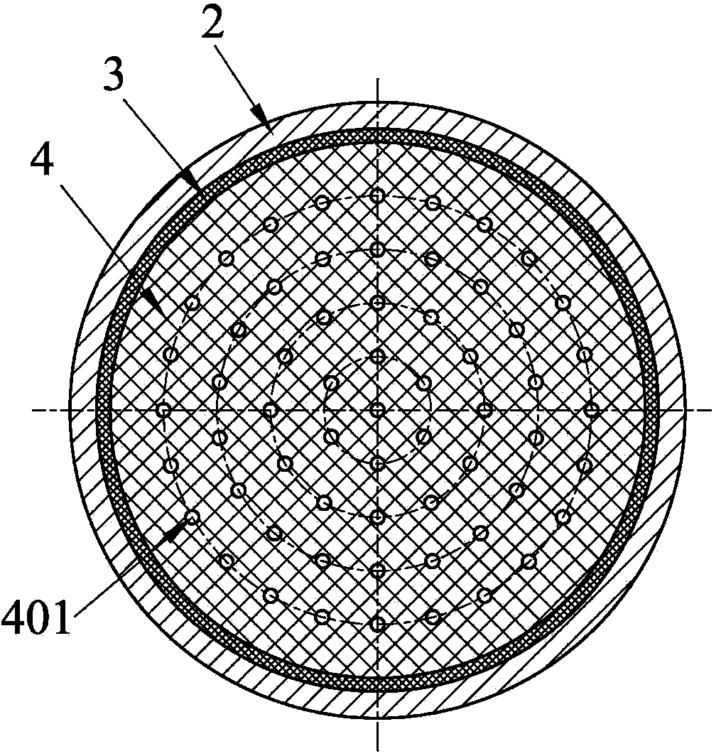 Axial injection end combustion solid-liquid rocket engine structure