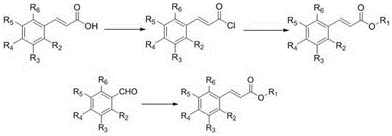 (E)-cinnamate compounds and synthetic methods thereof, and medicines containing compounds and application thereof