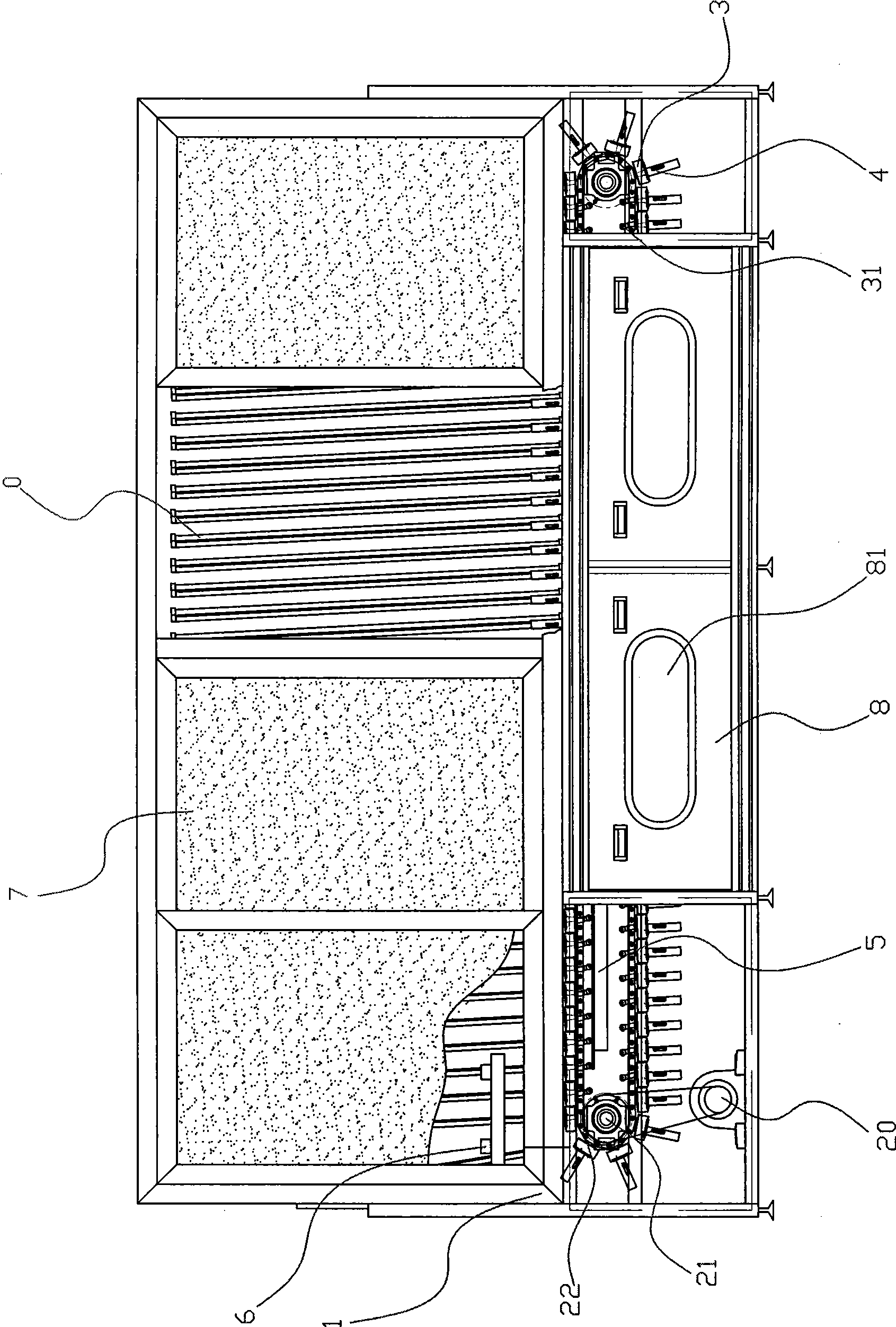 Fixture whole lamp aging detection line and operating mode thereof