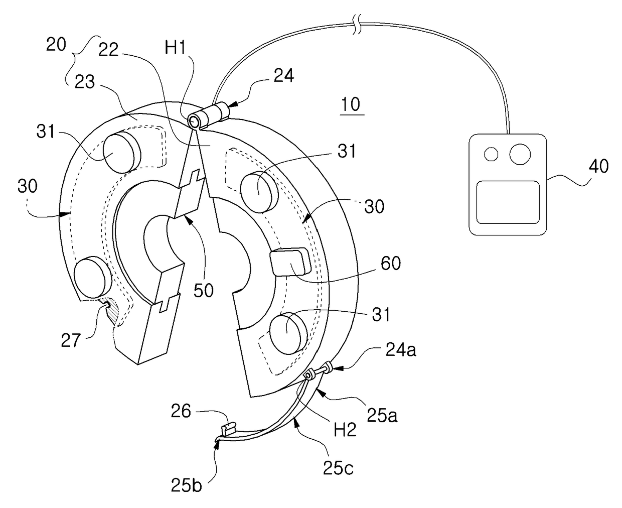 Medical wound healing accelerator and osteomyelitis treatment device