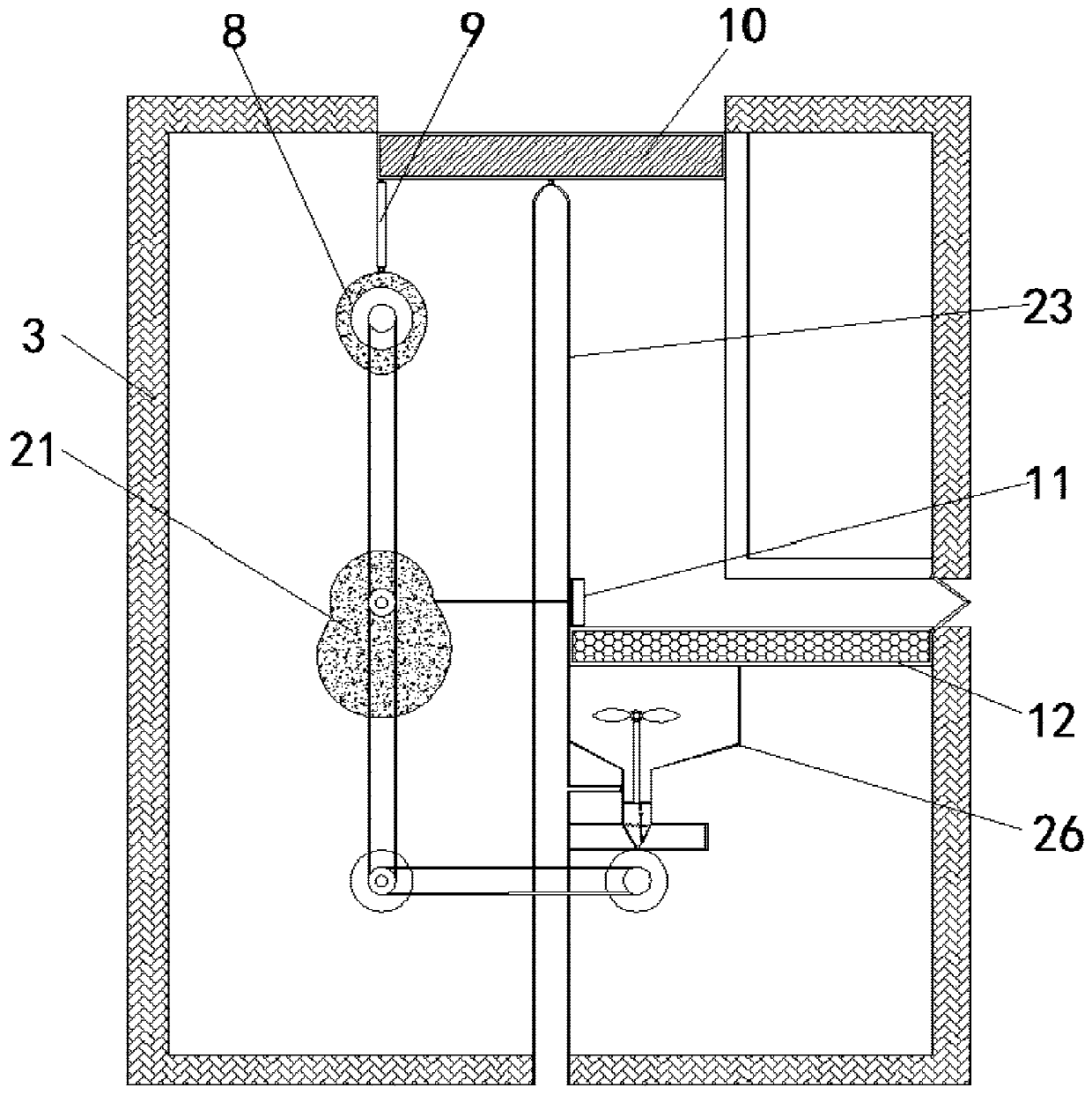 Organic fertilizer fermentation box capable of regulating moisture content