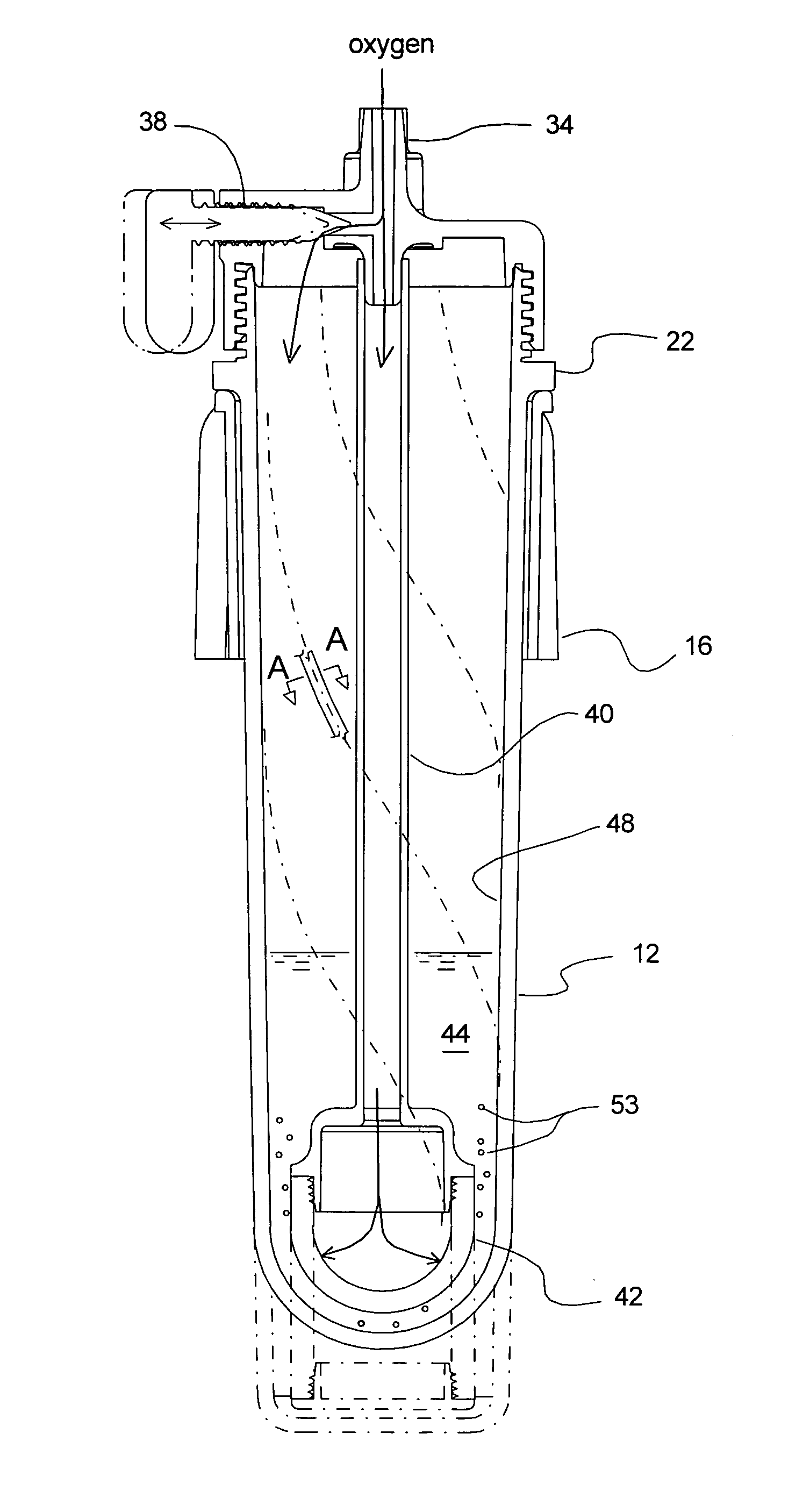 Oxygen supply humidification system