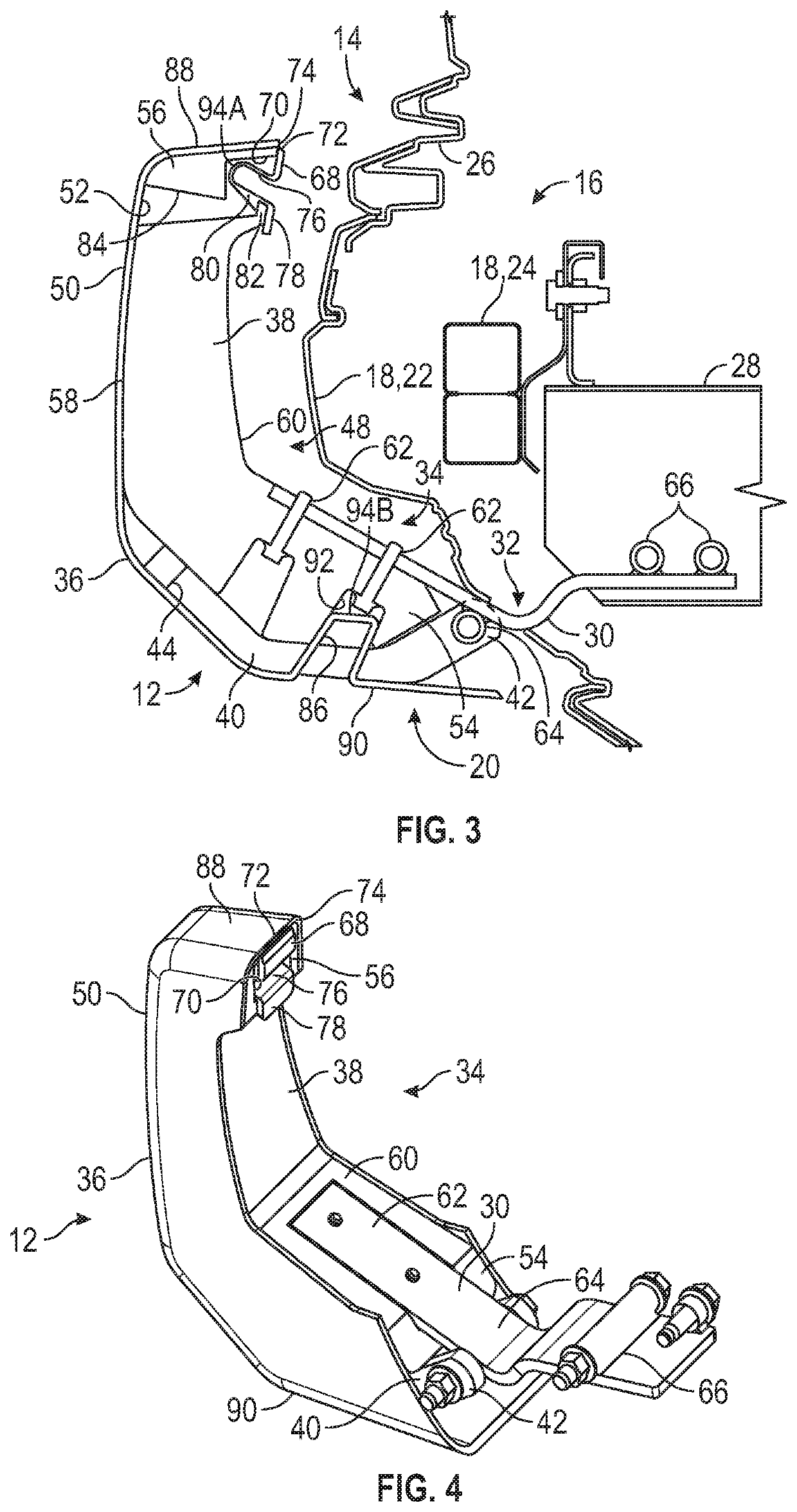 Accessory assembly for a bumper region of a vehicle and a vehicle bumper accessory assembly