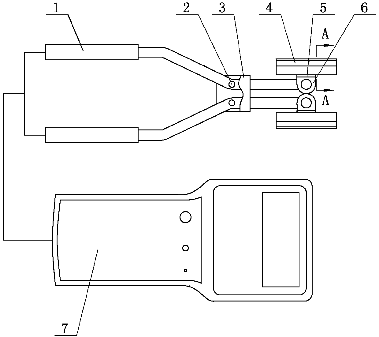 Fist-type disconnecting link contact finger clamping force tester