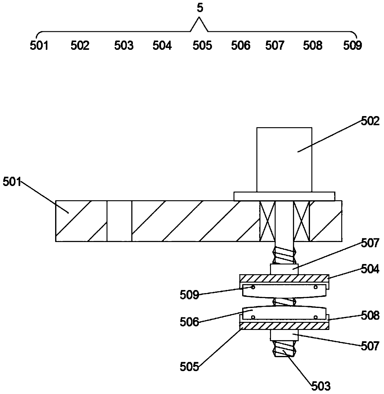 Rotary polishing head device for polishing of automobile processing plates, and using method of rotary polishing head device