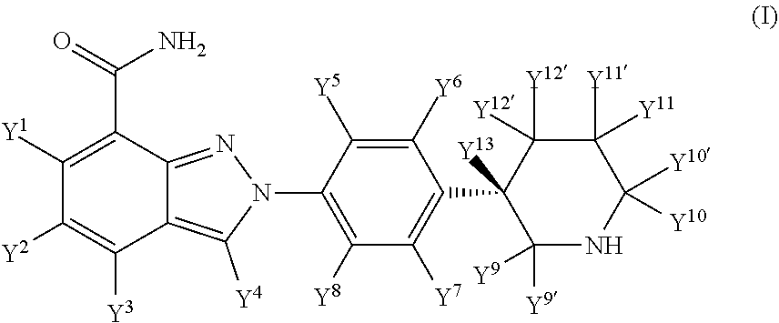 Deuterated (S)-2-(4-(piperidin-3-yl)phenyl)-2H-indazole-7-carboxamide