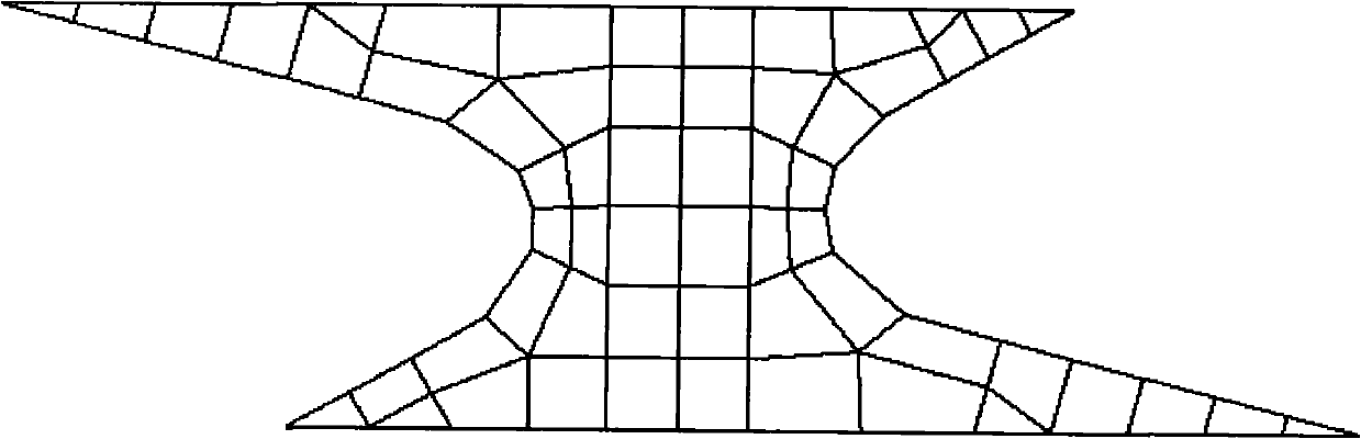 Method for forming annular deformation parameterized rubber grid suitable for large deformation