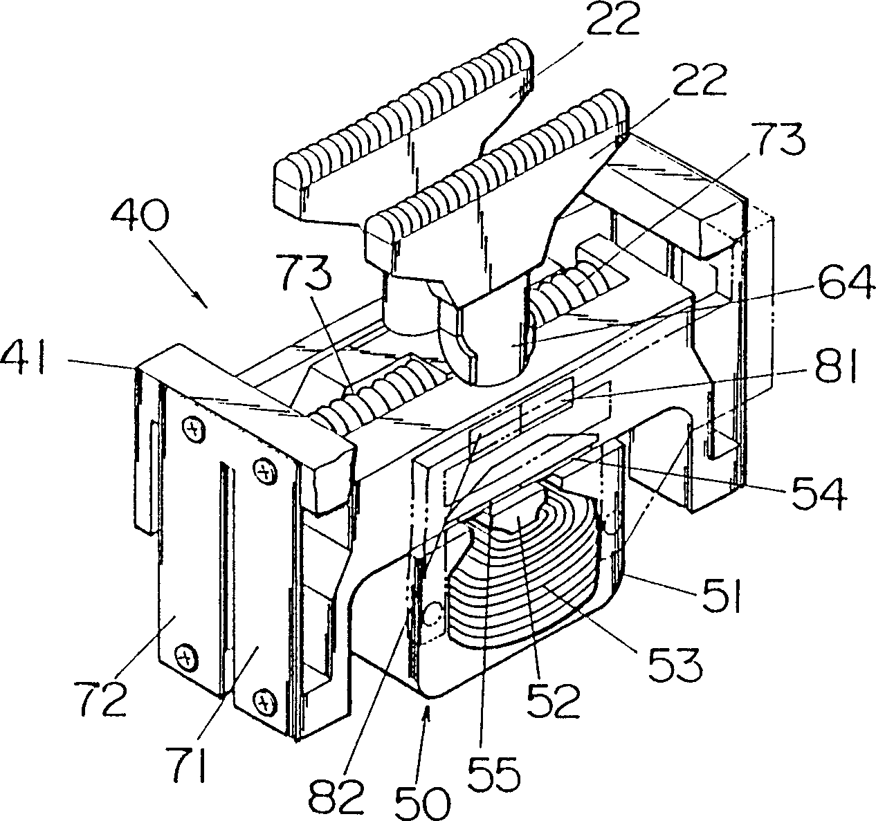 Reciprocatory dry shaver