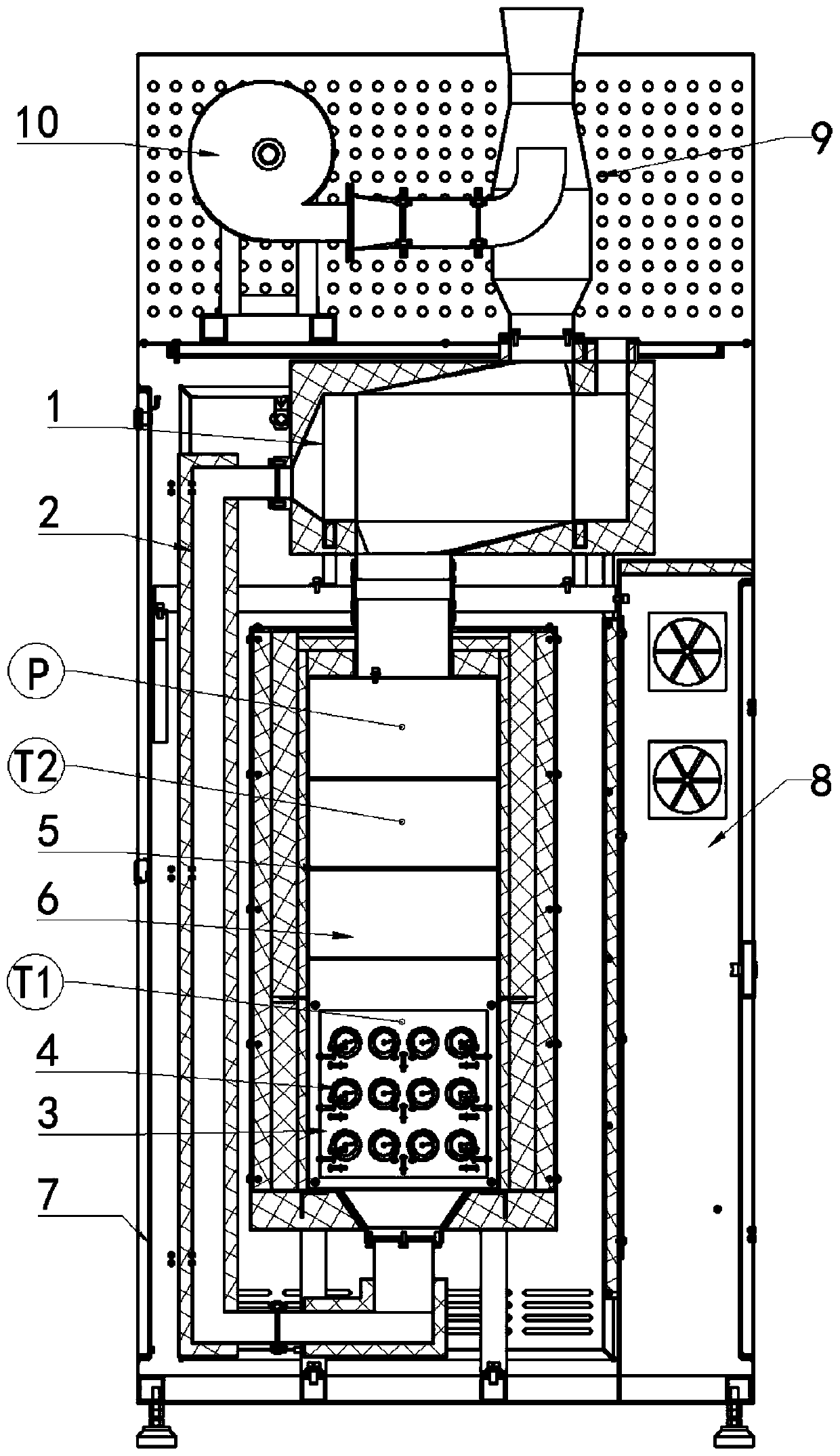 Small organic waste gas treatment method and device