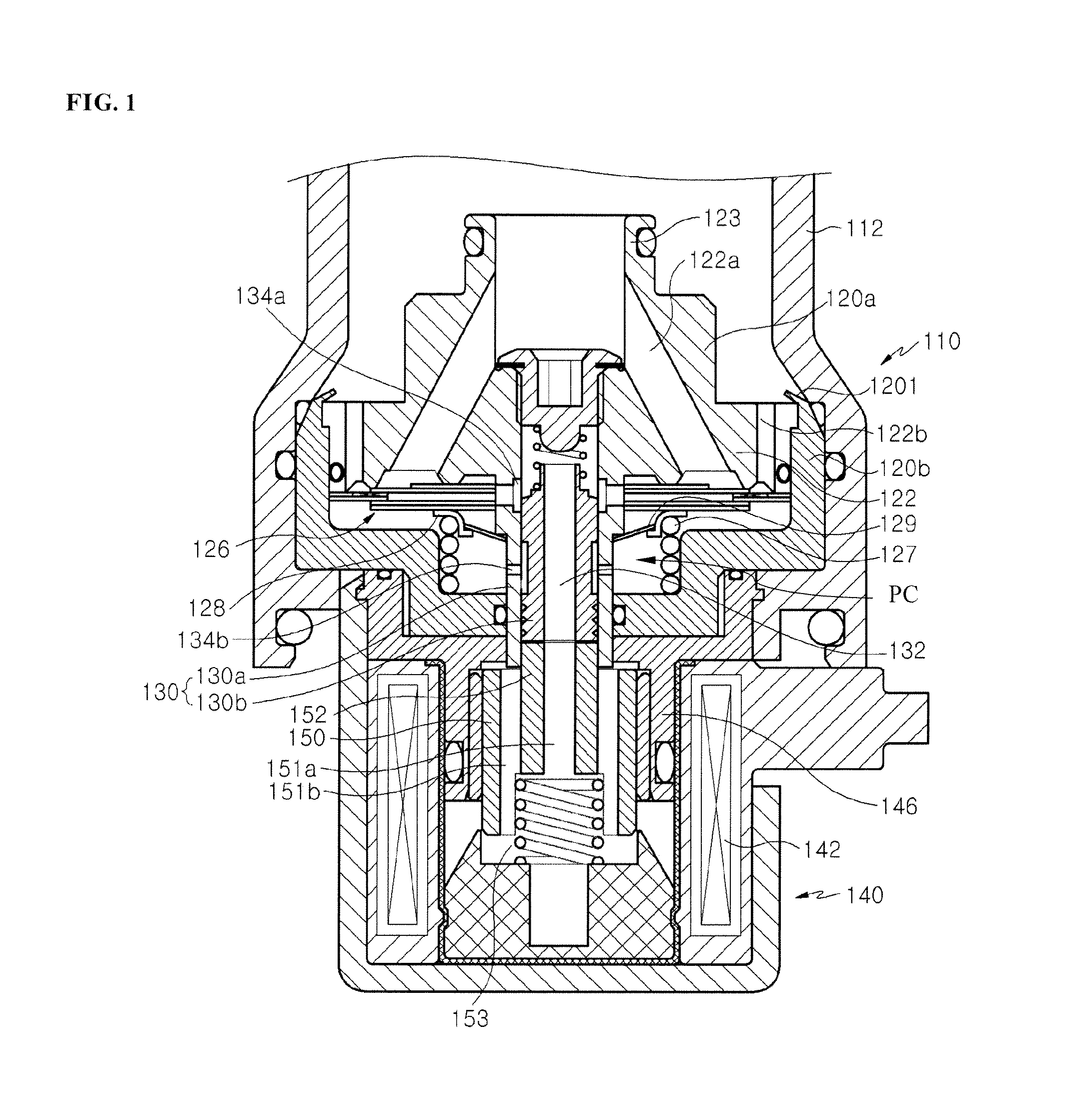 Damping force controlling valve assembly for shock absorber