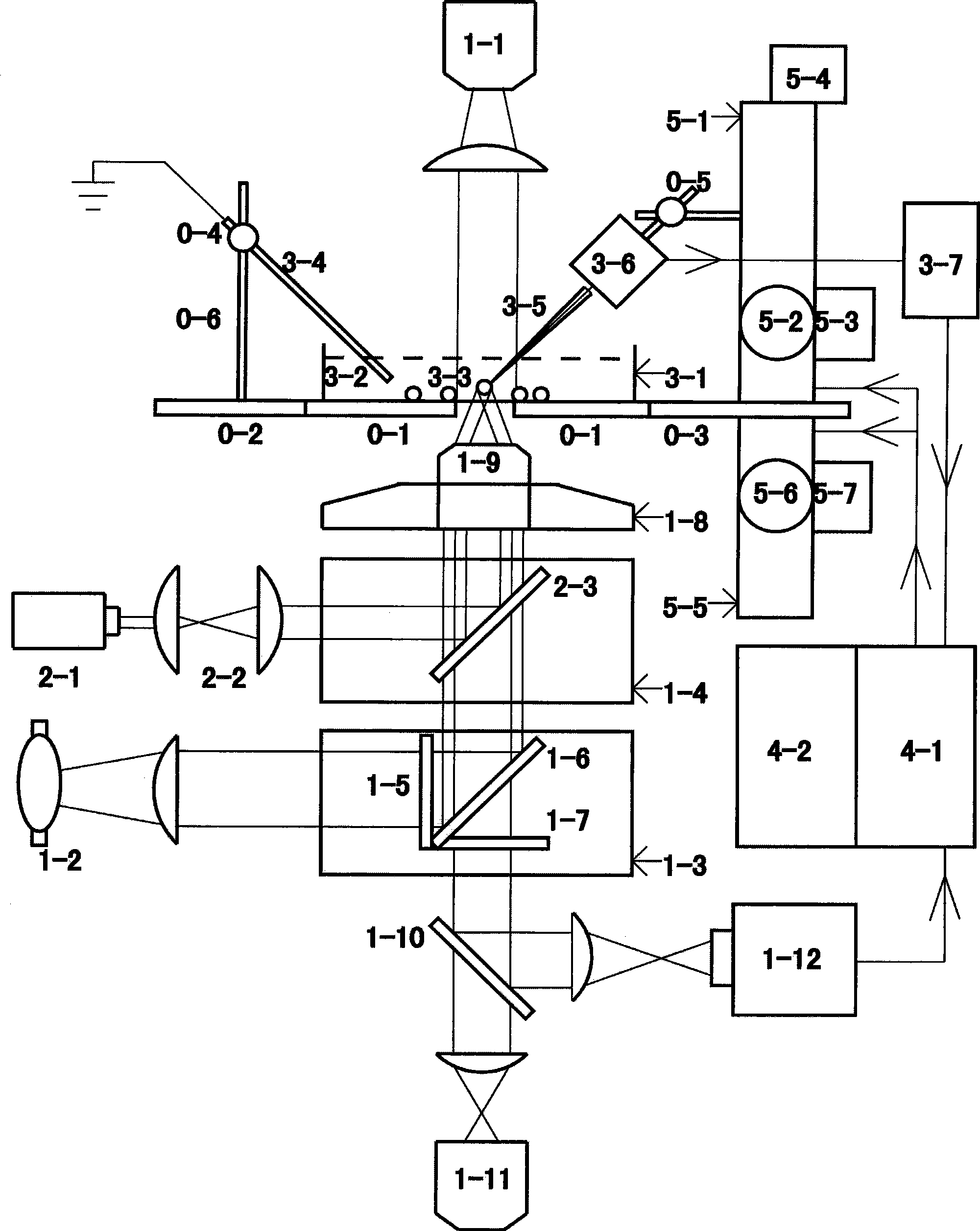 Non-damage micrometering system for observating biological sample with fluorescent