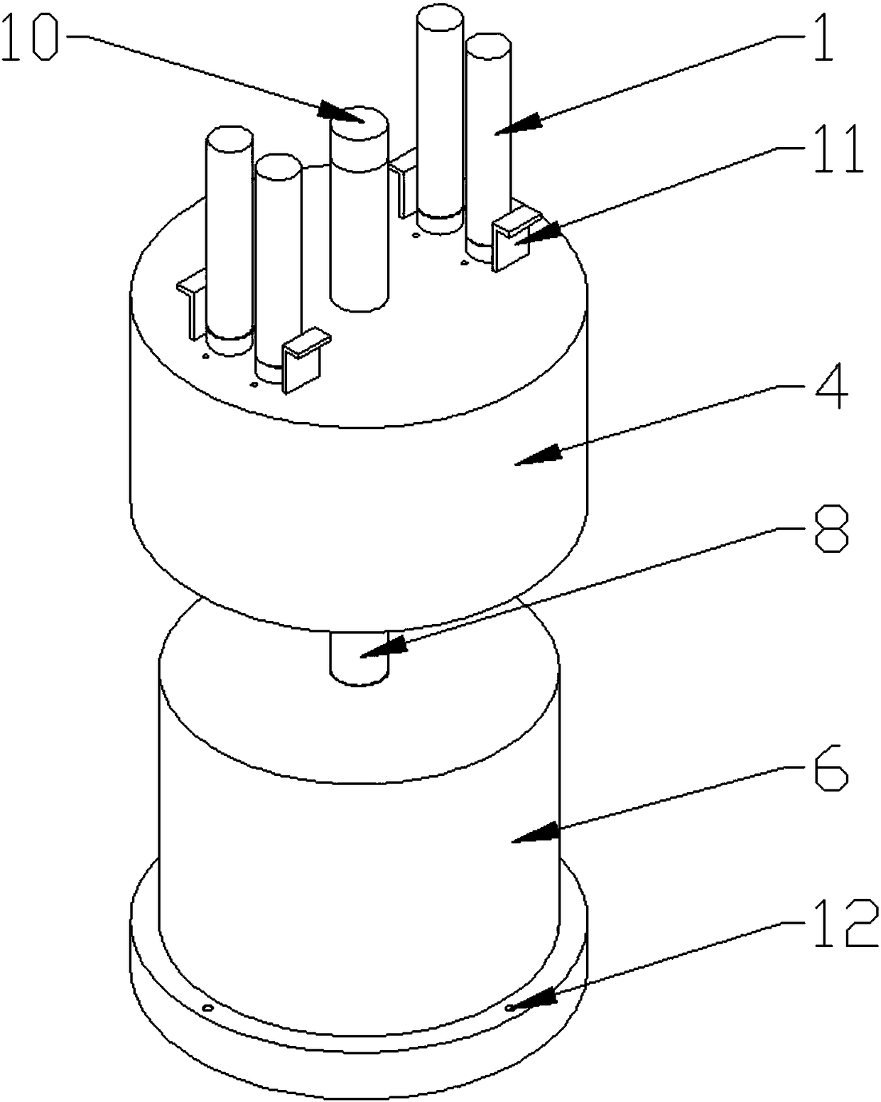 Spiral rubber band position adjusting device