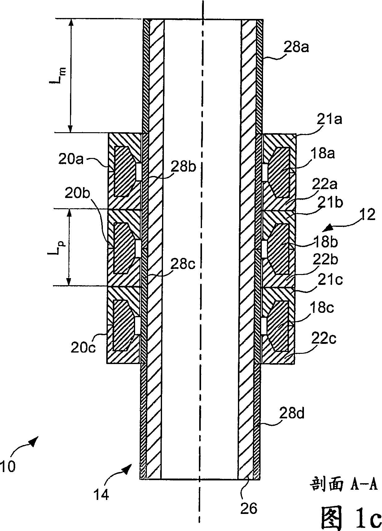 Stator core for linear motor