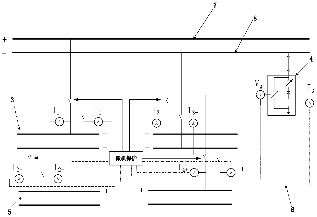 A method for selecting a positive pole grounding line for a maglev train power supply line