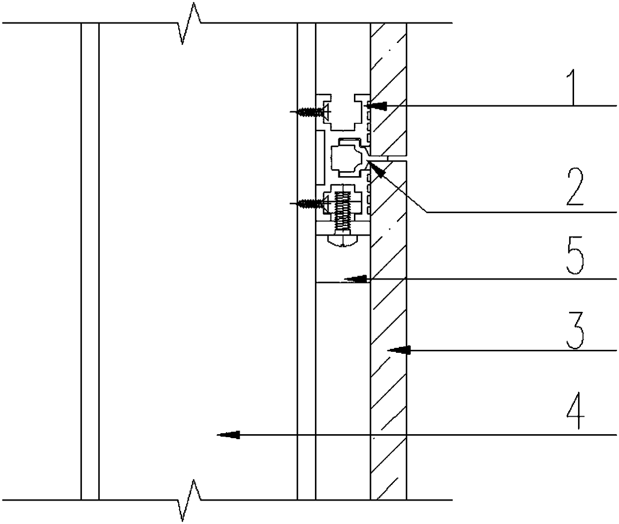 Prefabricated indoor dry hanging type wall brick and construction method thereof