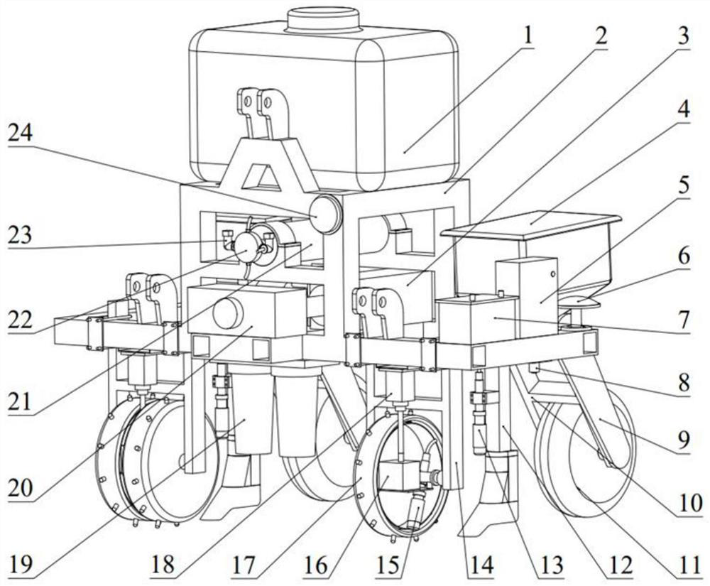 Direct-driven ultrahigh-pressure water jet self-adaptive straw-cutting no-tillage planter