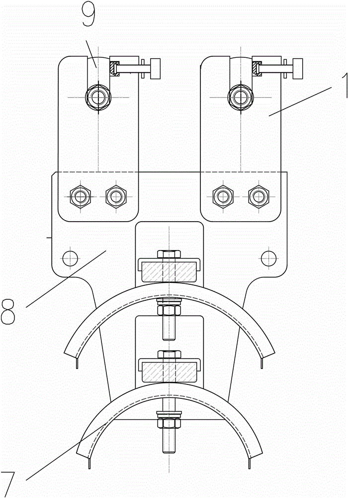 Festoon cable with conical roller rapid replacing structure