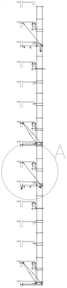 A clamp-type conversion unloading device for hanging scaffolding