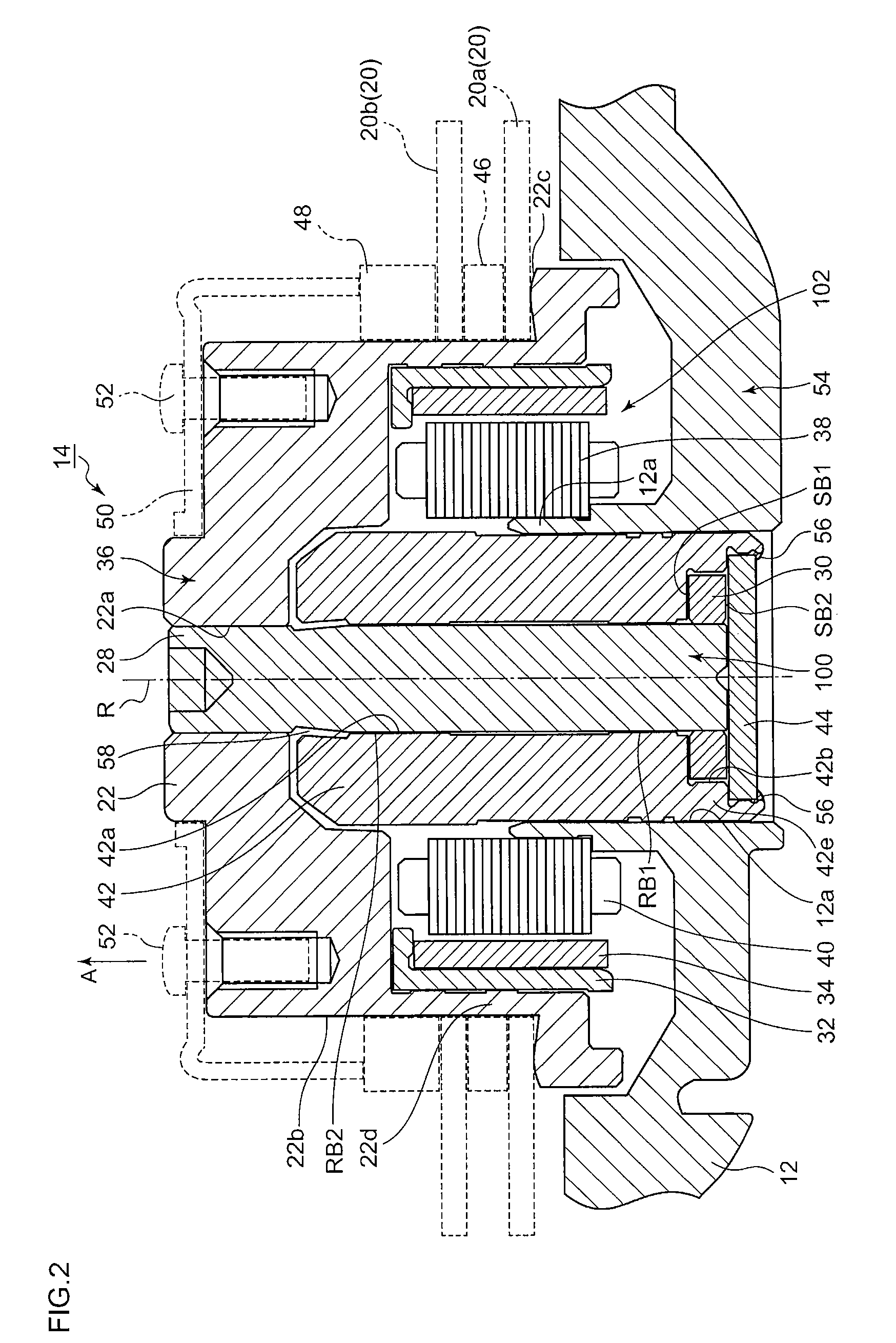 Disk drive device improved in stiffness of fluid dynamic bearing