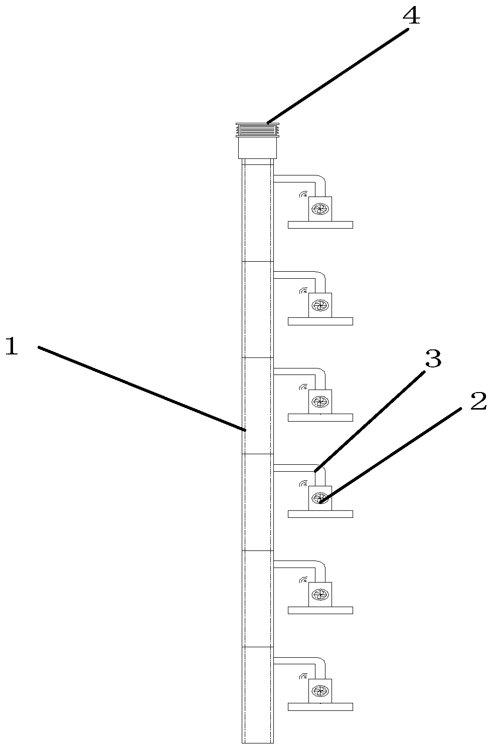 Power distribution method and device of central air purification system and computer readable medium