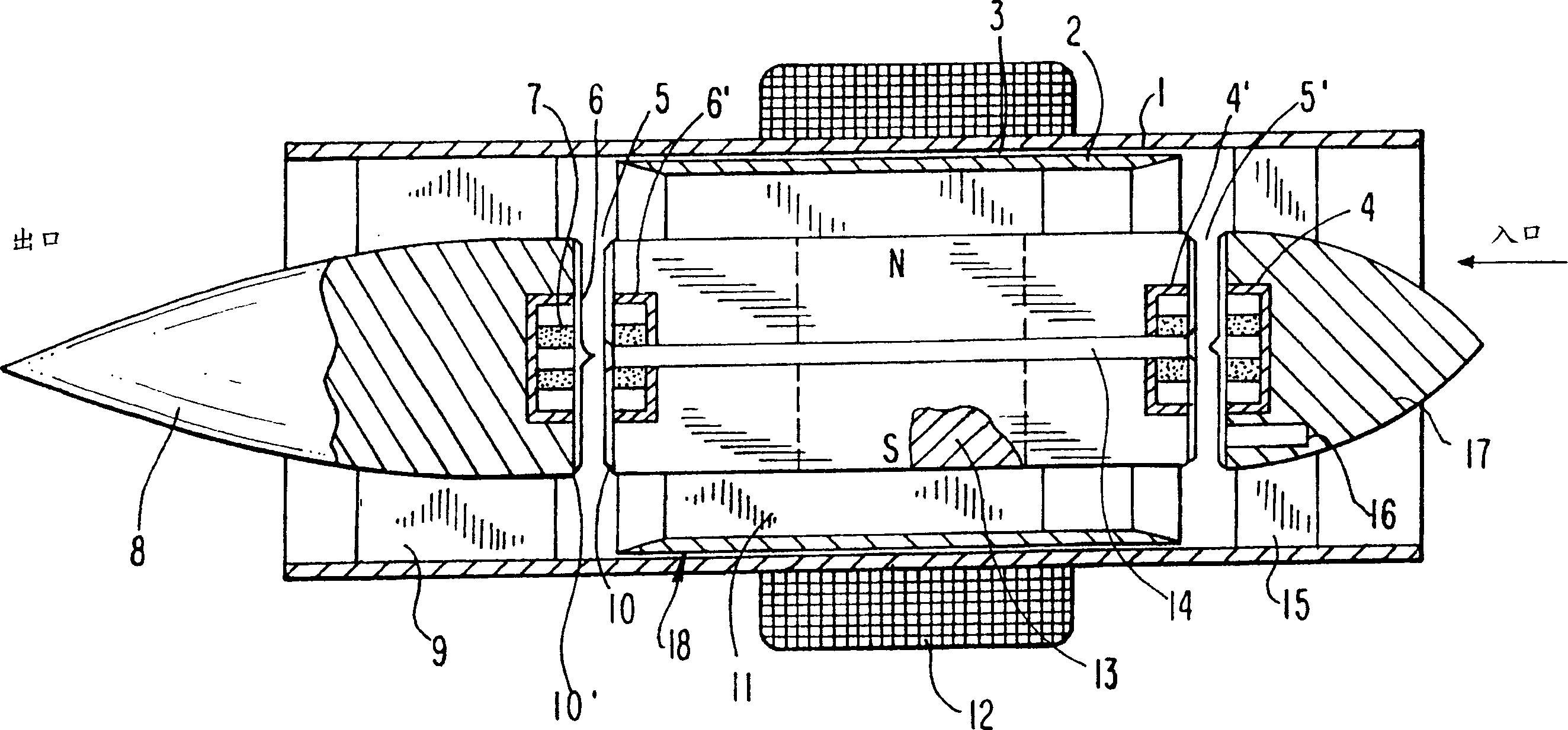 Passive non-contacting smart bearing suspension for turbo blood-pumps